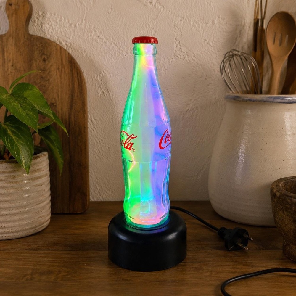 Coca-Cola Glass Bottle Motion Lamp Retro Soda Decor Lipan Industrial 23-103